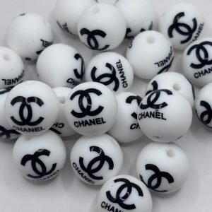 15MM WHITE CC ROUND BEADS